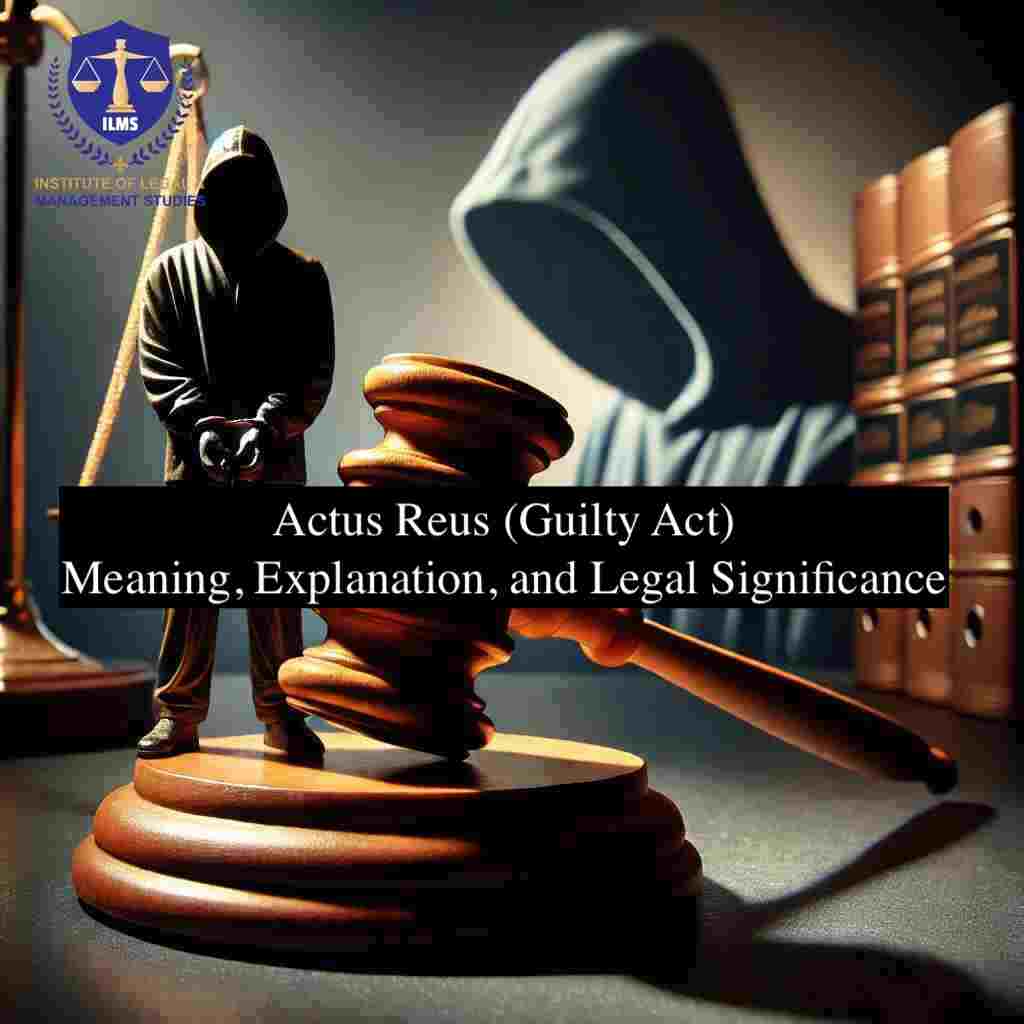 Actus Reus (Guilty Act) – Meaning, Explanation, and Legal Significance